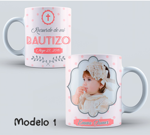 Taza personalizada Bautizo con foto