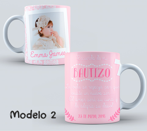 Taza personalizada Bautizo con foto