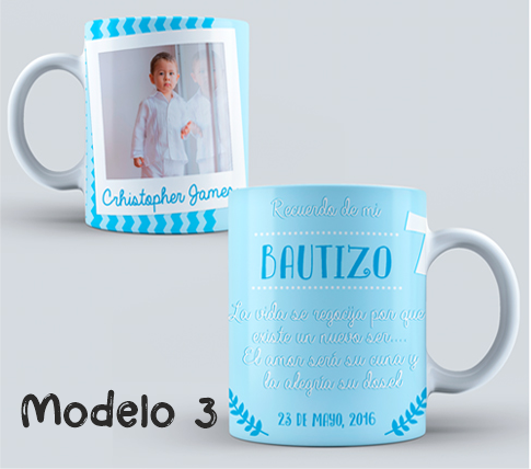 Taza personalizada Bautizo con foto