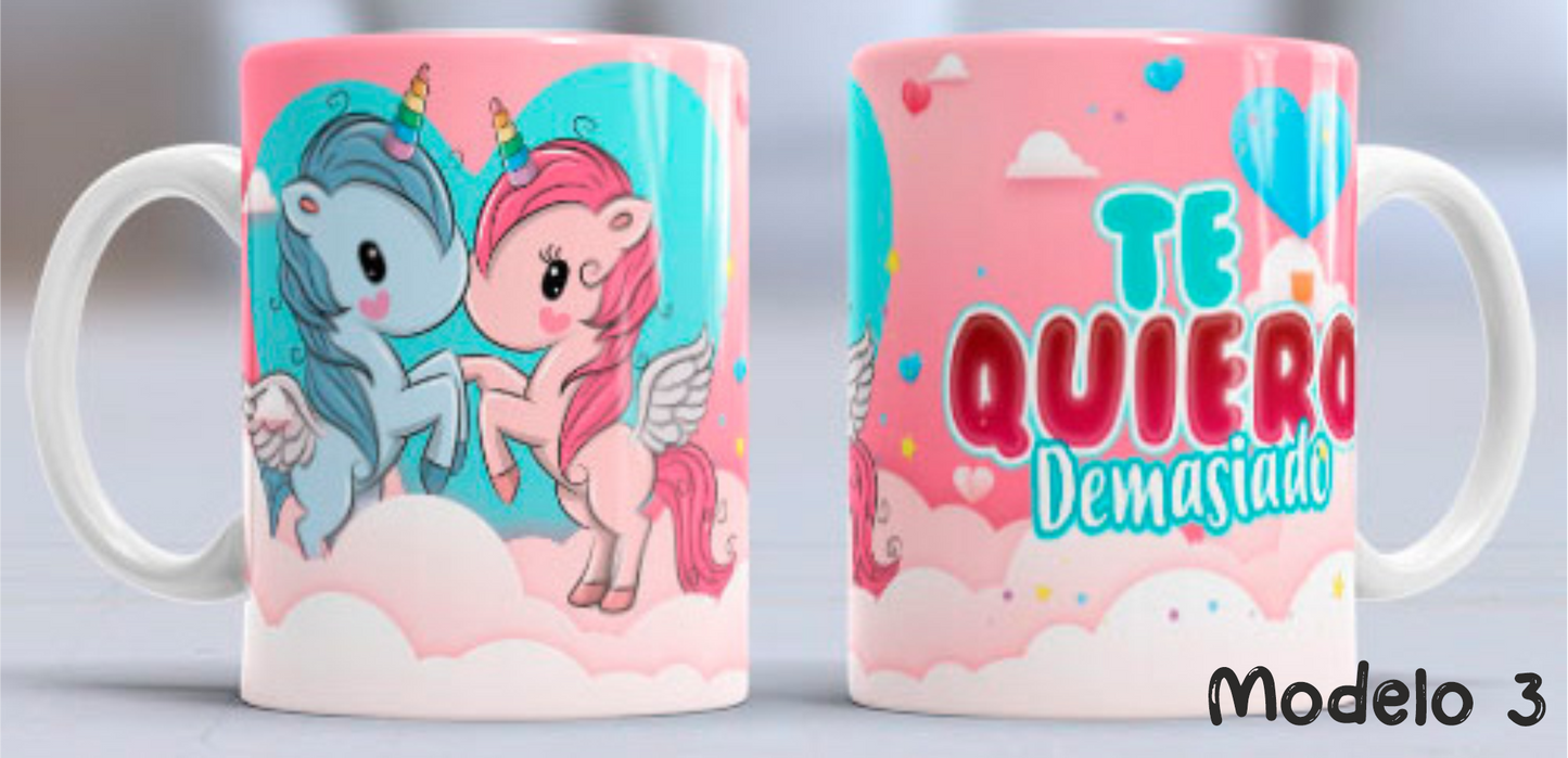 Taza personalizada unicornios