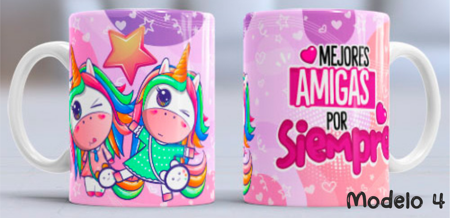 Taza personalizada unicornios