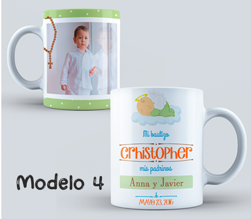 Taza personalizada Bautizo con foto