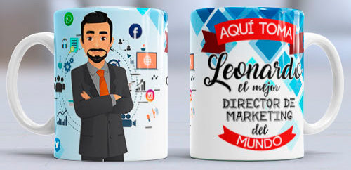 Taza personalizada profesiones. Director de Marketing