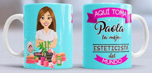 Taza personalizada profesiones. Esteticista