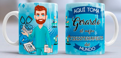 Taza personalizada profesiones. Fisioterapeuta