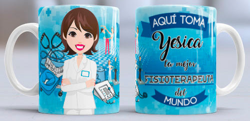 Taza personalizada profesiones. Fisioterapeuta