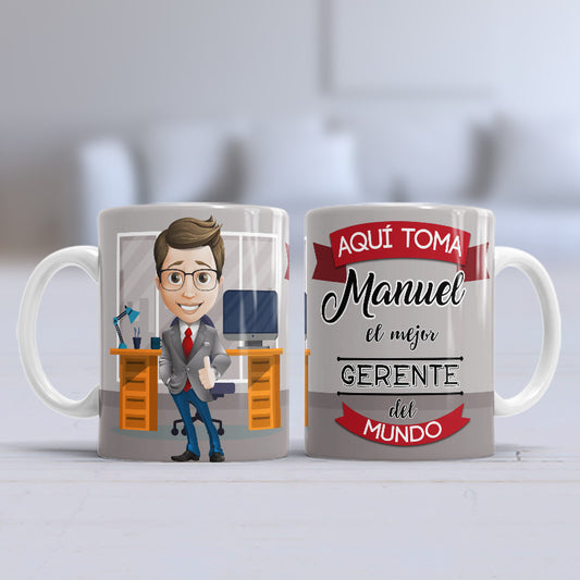 Taza personalizada profesiones. Gerente