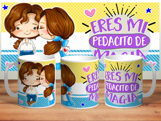 Taza personalizada "Eres mi pedacito de magia"