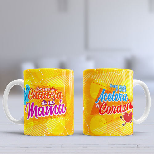 Taza personalizada "Eres como la chancla de mi mamá"