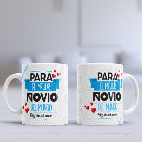 Taza personalizada "El mejor novio. La mejor novia"