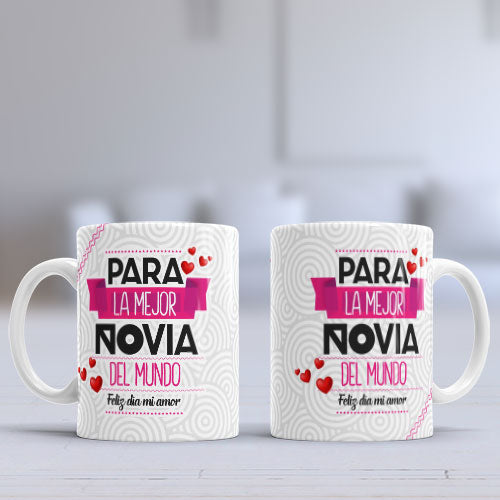 Taza personalizada "El mejor novio. La mejor novia"