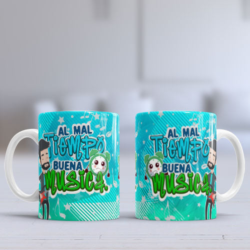 Taza personalizada "Al mal tiempo buena música"