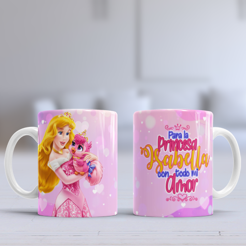 Taza personalizada princesas