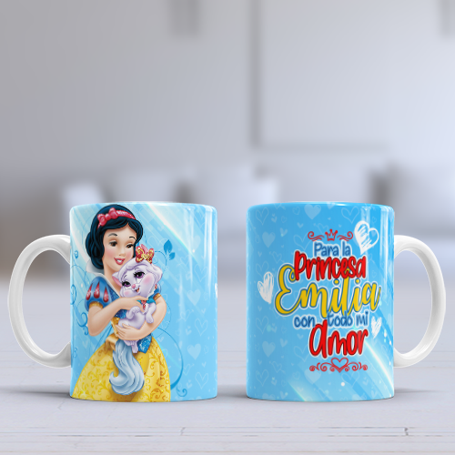 Taza personalizada princesas