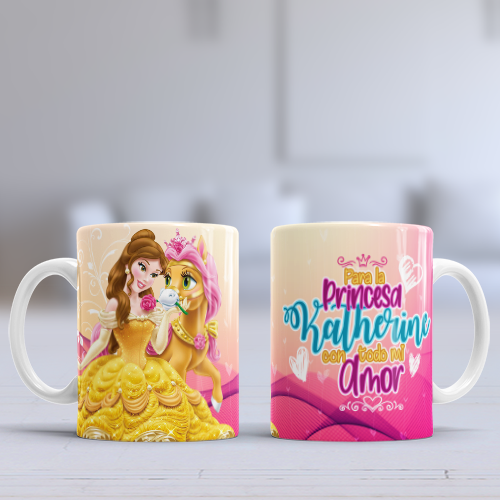 Taza personalizada princesas