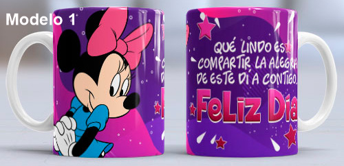 Taza personalizada Mickey y Minnie