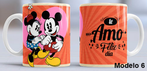 Taza personalizada Mickey y Minnie