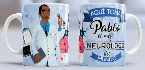 Taza personalizada profesiones. Neurólogo/a