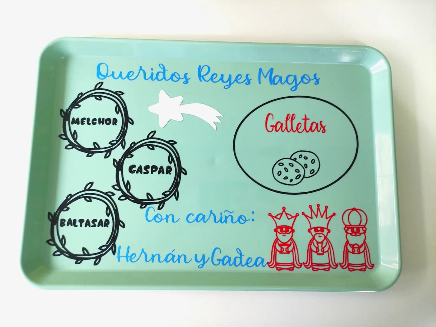 Bandeja personalizada Papá Noel o Reyes Magos