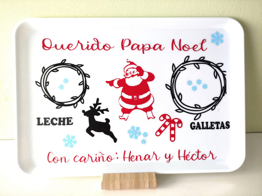 Bandeja personalizada Papá Noel o Reyes Magos