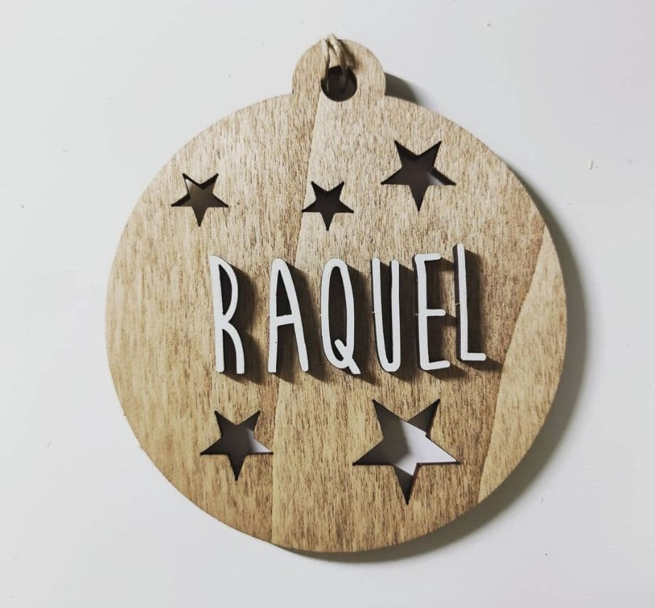 Bola de Navidad personalizada en madera