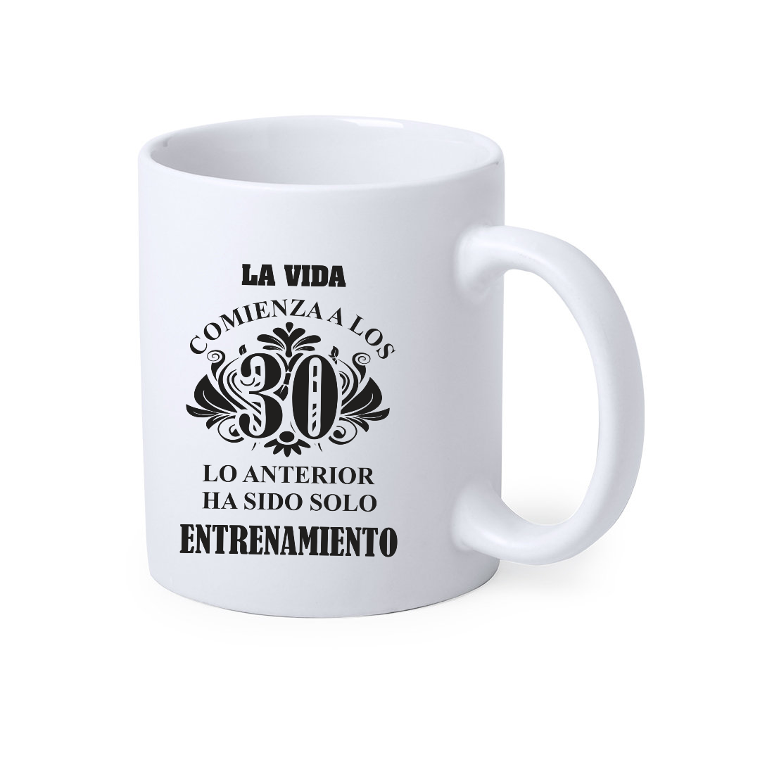 Taza personalizada "La vida comienza..."