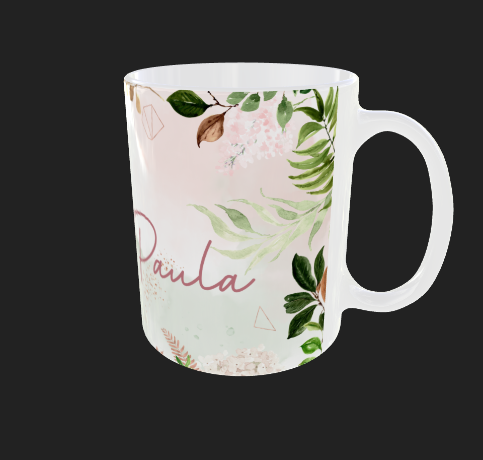 Taza personalizada inicial dorada