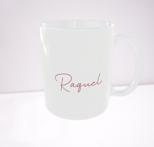 Taza personalizada inicial rosa