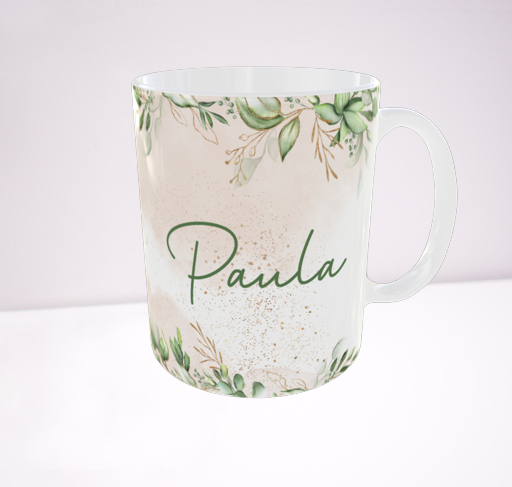 Taza personalizada inicial olivo